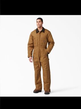 NWT Dickies Duck Canvas Insulated Coveralls XL Regular Brown Workwear